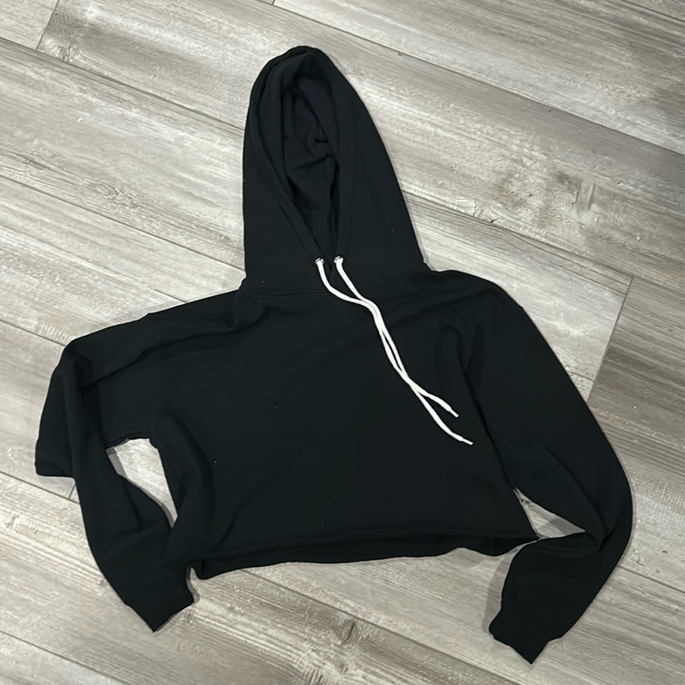 Wild Fable Black Cropped Hoodie Women’s Small Pullover